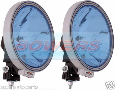 PAAR SIM 12V/24V 9'' RUNDE BLAUE LINSE STRAHLER STRAHLER STRAHLER LKW 4x4
