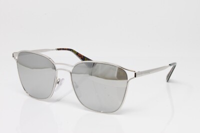 Prada PR54TS 1BC2B0 Silver 55mm Grey Mirrored Silver Lens Unisex Sunglasses