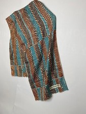 BALENCIAGA SCARF SILK LOGO GEOMETRIC PRINT HAND ROLLED