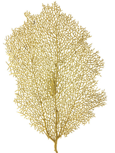 Sztuczny liść koralu złoty ok. 45 cm liść koralu liście roślina wodna - Zdjęcie 1 z 1