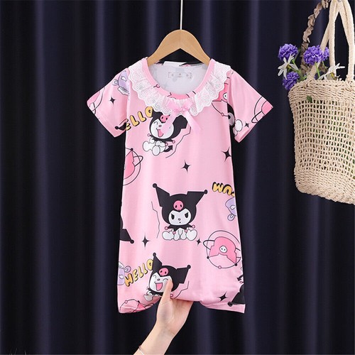 Kids Girl Nightdress Nightie Dress Kuromi Melody Cinnamoroll Pyjamas Nightwear- - Picture 3 of 10