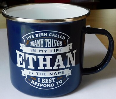 Ethan is the Name I Best Respond To Coffee Mug Metal Cup, History & Heraldry