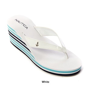 nautica wedge flip flops