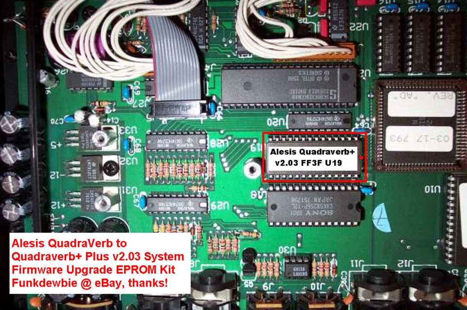 Alesis QuadraVerb to QuadraVerb+ Plus v2.03 EPROM Firmware Upgrade KIT / New ROM - Image 2 of 3