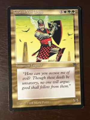 Magic the Gathering MTG Excellent - Torsten Von Ursus Legends Free Shipping