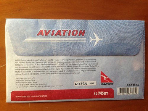 2008 AUSTRALIA AVIATION FDC SUNSTAMP EXHIBITION 2 STAMPS SPECIAL - Picture 4 of 6