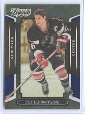 2008 DONRUSS LEGENDS PAT LAFONTAINE  BLUE PARALLEL HOCKEY CARD #132 ~ /100