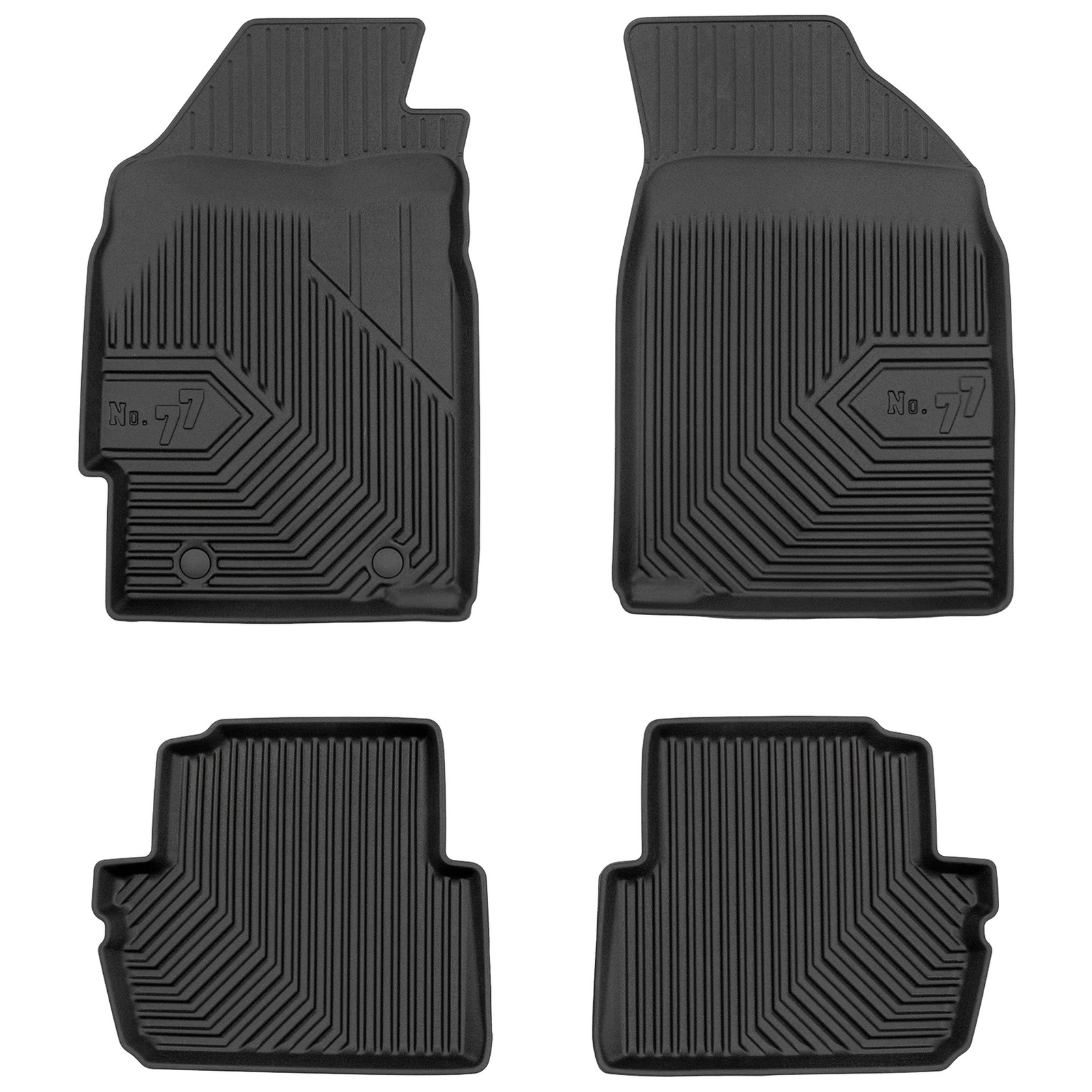 Tapis de sol TPE Frogum No.77 pour Chevrolet Spark II 2005-2009 en caoutchouc noir