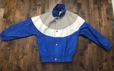 Vintage 80's - 90's Apparatus Coat Grey Geometric Colorblock Retro Med. Youth