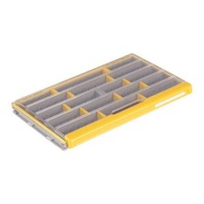 Plano EDGE 3700 Premium Thin Tackle Utility Box Clear  Yellow Waterproof