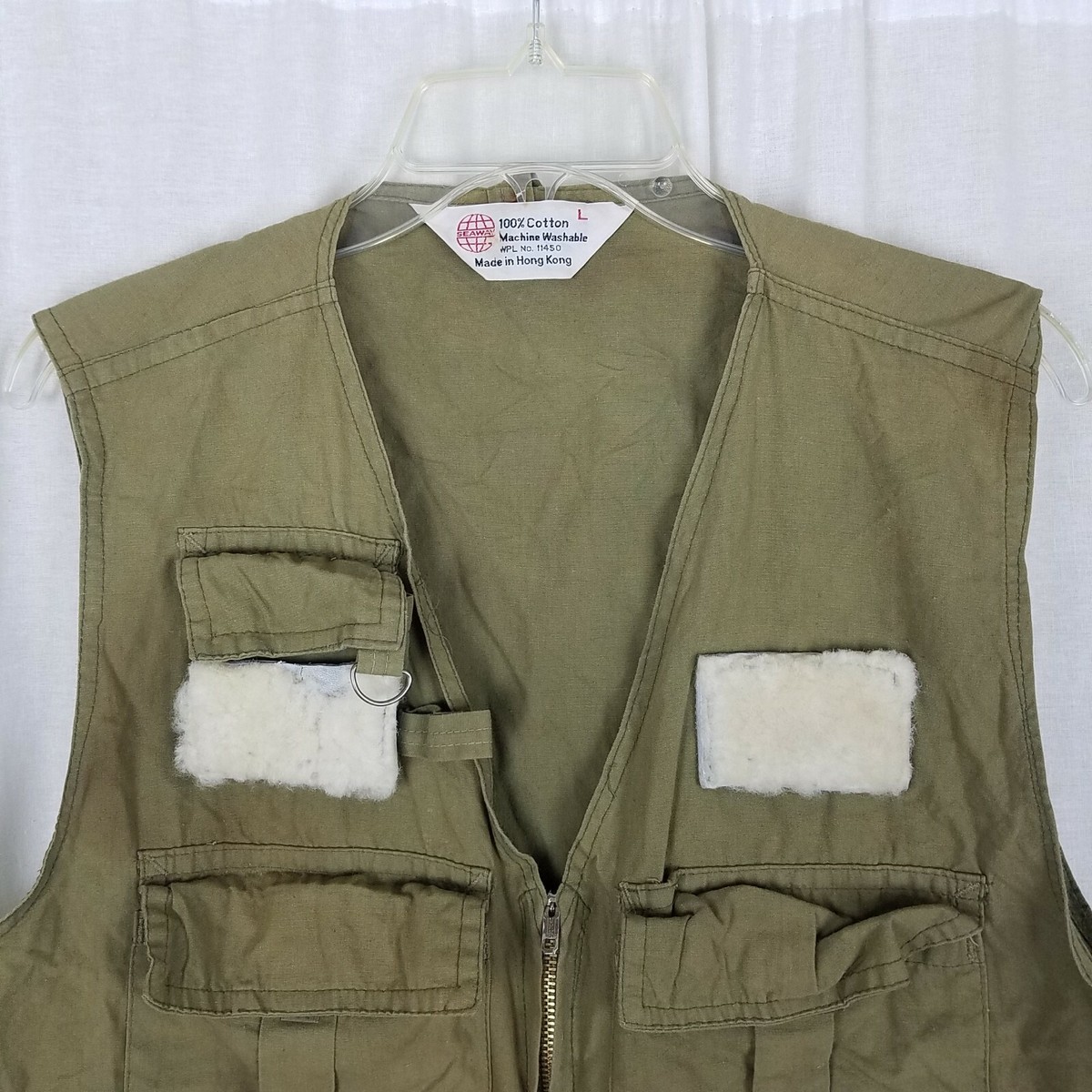 Gilet de chasse Seaway vintage des années 1970, poches de