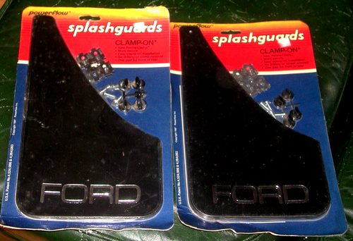 2 - Vintage PACK Powerflow Custom "FORD" Splash Guards Mud Flaps - Picture 2 of 10