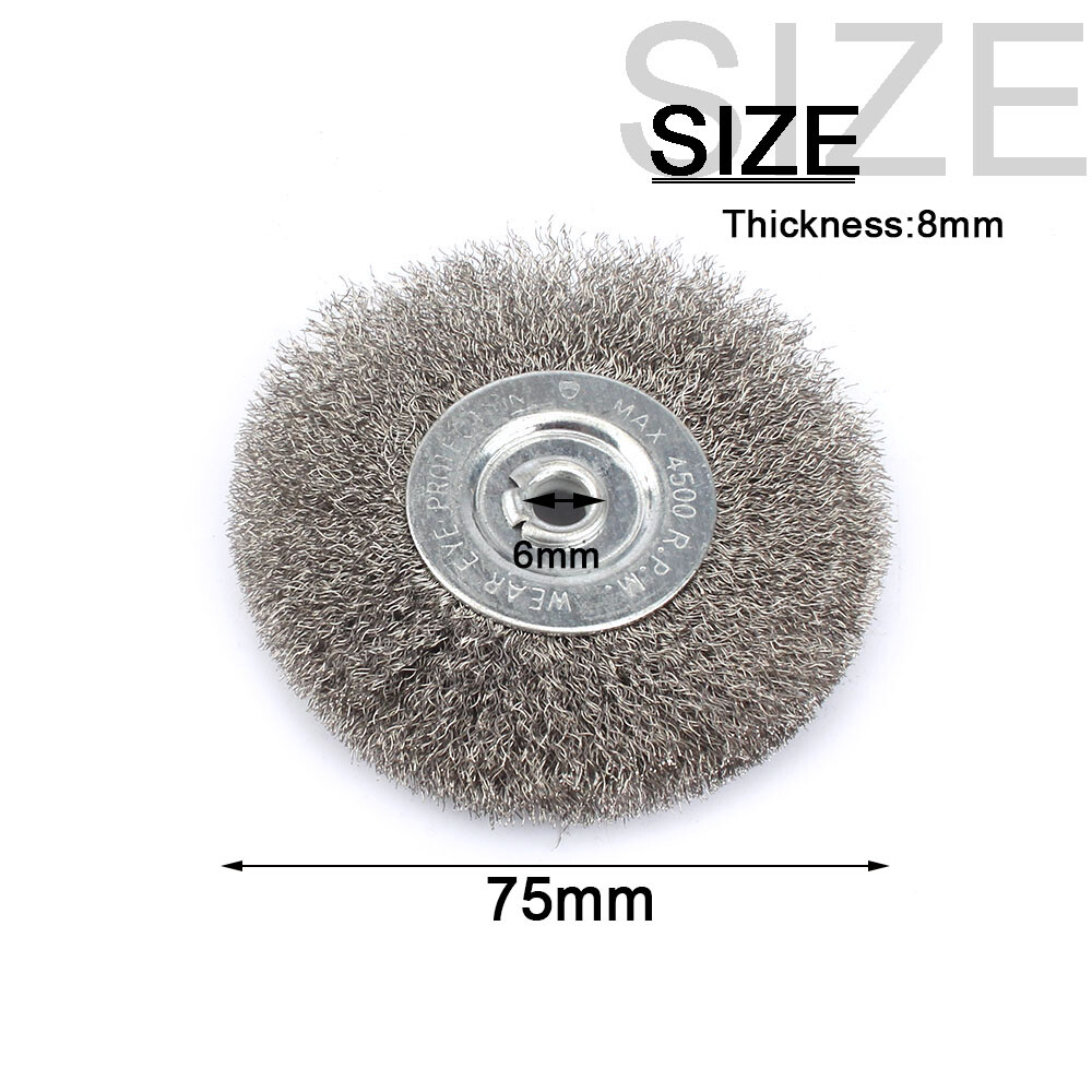 Crimped Stainless Steel Wire Wheel Brush Bench Grinder Abrasive