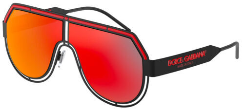 Dolce Gabbana Octagon Sunglasses DG 2216 02/84  55[] 20 Red Lenses Gold Hardware Dolce Gabbana Octagon Sunglasses DG 2216 02/84 55[] 20 Red  main image 2