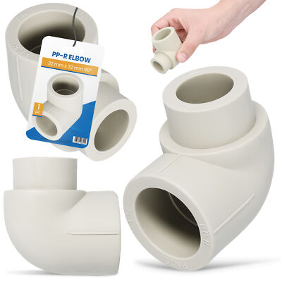 PP-R Bogen 32x32 mm 90 Grad Geschweißter Schweißtechnik PP Winkel Fitting Nippel