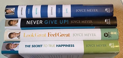 Lot of 4 Joyce Meyer HB Books FIRST EDITIONS Never Give Up And More