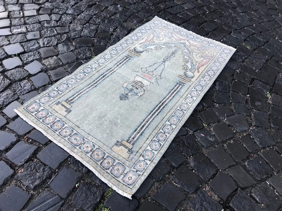 Turkish Antique rug Bohemian Area rug Oushak rug Vintage Rug Handmade Wool rug - Image 3 of 4