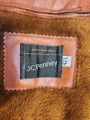 Vintage 70s JC Penney Brown Leather Jacket Size 42L Coat Vintage 70s JC Penney Brown Leather Jacket Size 42L Coat