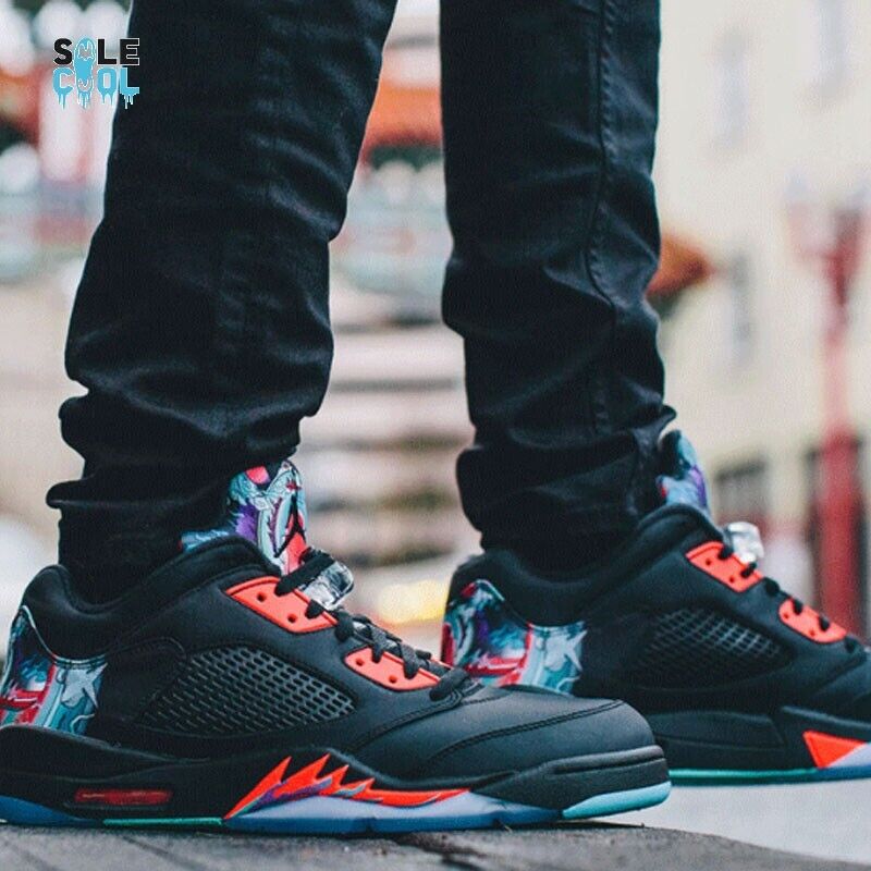 Nike Air Jordan 5 Retro Low Chinese New Year Black Men's Nike Air Jordan 5 Retro Low Chinese New Year Black Men's