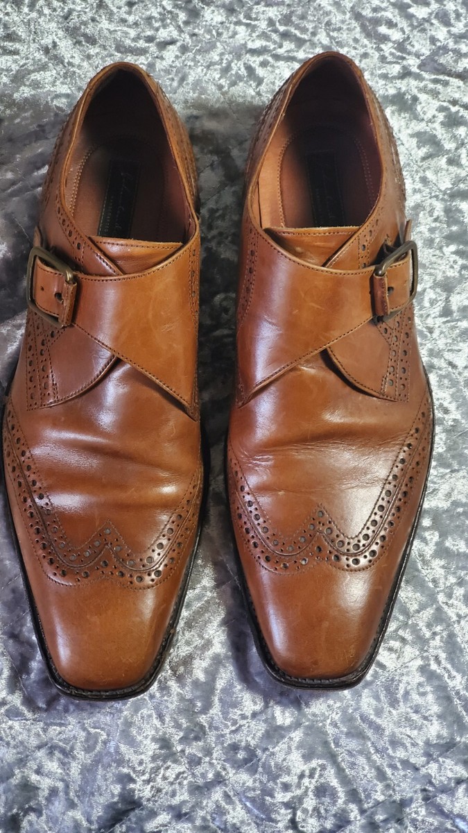 Johnston & Murphy Tan Leather Single Monk Strap Oxfords Johnston & Murphy Tan Leather Single Monk Strap Oxfords main image 3