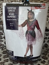 Girls Small 4-6 Vampire Dress and headband Halloween Costume - New in Package