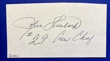 John Shulock AL MLB Baseball Umpire #29 Signed auto index card Cut Signature