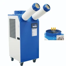 110V 1.4KW Industrial Air Conditioner Double Column Mobile Spot Cooler 12000BTU
