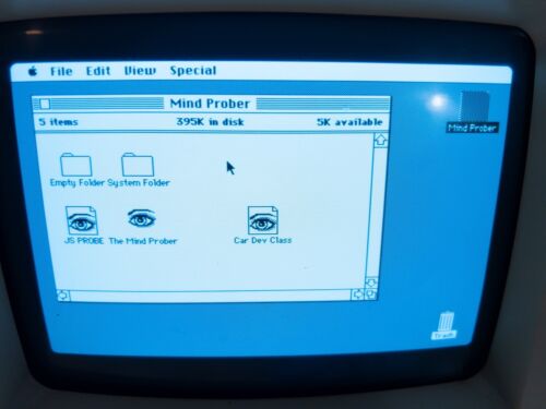 RARE Original MIND PROBER Game DISK 1984 Macintosh M0001 Apple Mac 512K WORKING! - Picture 2 of 6