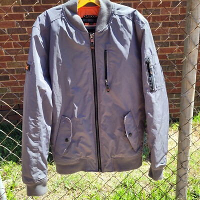 Superdry Gray 23rd Squardron Bomber Jacket Gray Mens Size L Pls Read