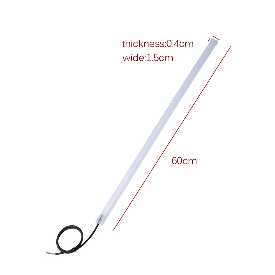 Tira de luz diurna LED blanca + ámbar señal de giro lámpara accesorios para automóvil Foto 3 de 4