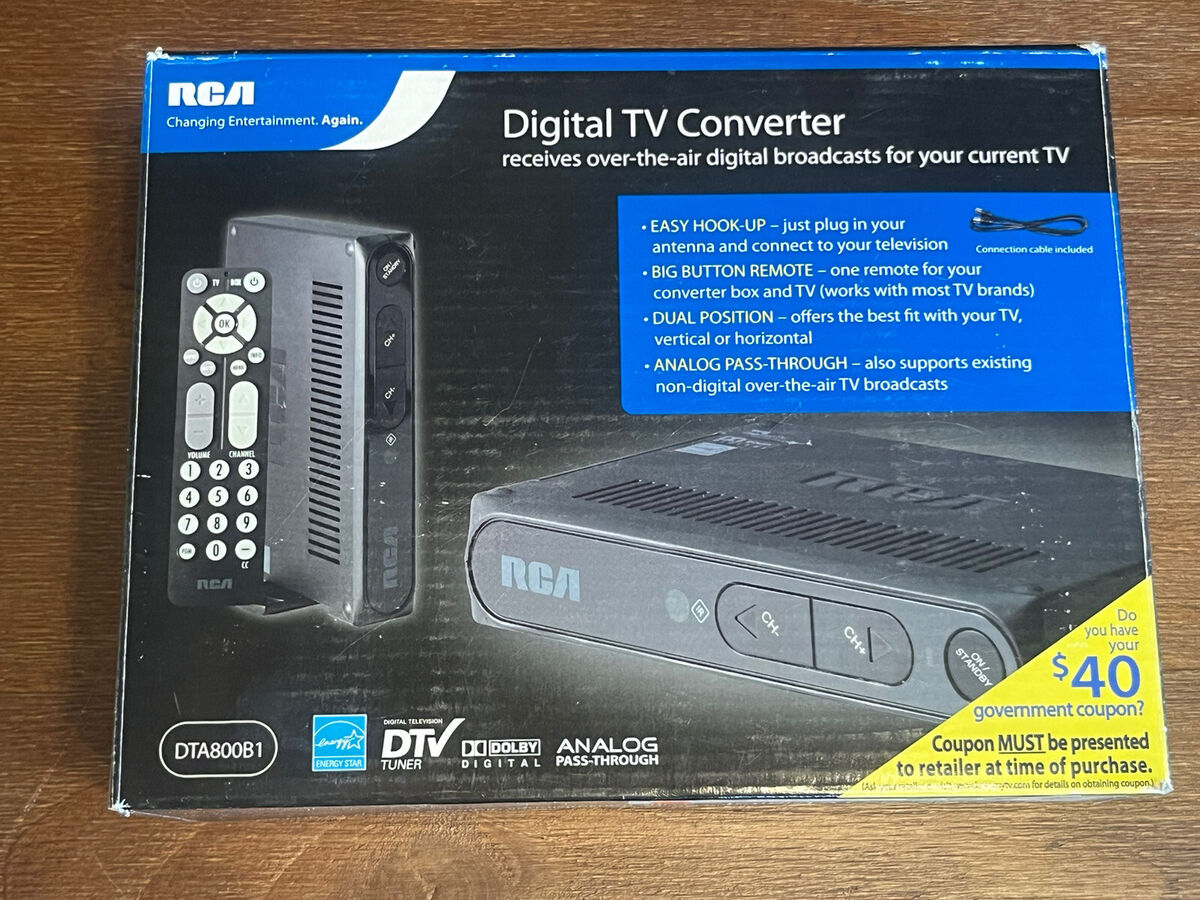 RCA DTA-800B1 Digital To Analog Pass-through TV Converter RCA DTA-800B1 Digital To Analog Pass-through TV Converter