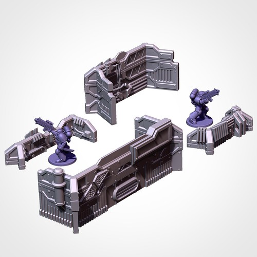 Sci-Fi City, 3d printed terrain, Sci-Fi Grimdark, Fantasy wargames, D&D, RPG - Picture 2 of 16