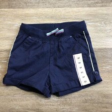 "NEW" CAT  JACK Stretchy Drawstring Navy Blue Shorts Girl's Size 2 T
