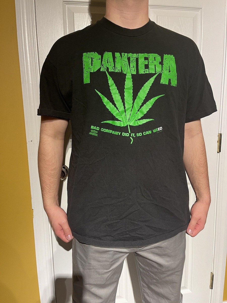 Vintage Pantera Smoke Weed Fly'n Across America Double Sided