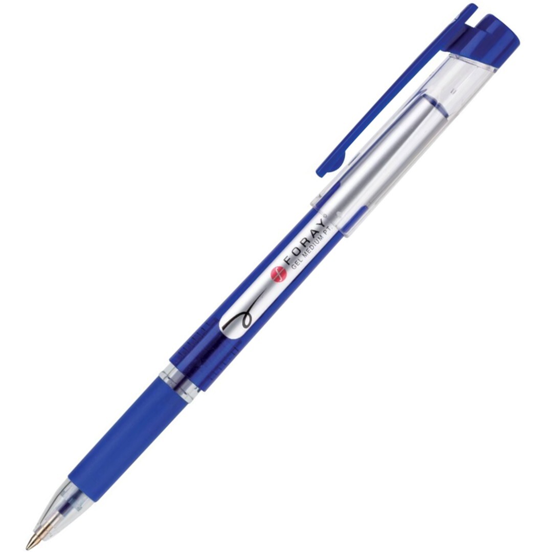 Foray Gel Ink Ink Rollerball Pen Medium Tip Blue Pack of 12 for sale