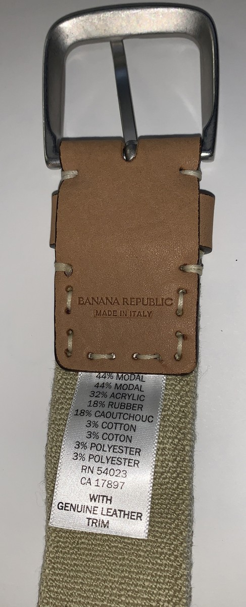 Banana Republic Womens Belt Stretch Silver Studed Beige Tan  display picture 2