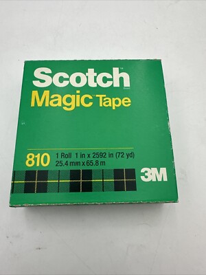 Scotch Magic Tape 1 x 2592 Inches 3 Inch Core Boxed (810) 07369-4 New Old Stock