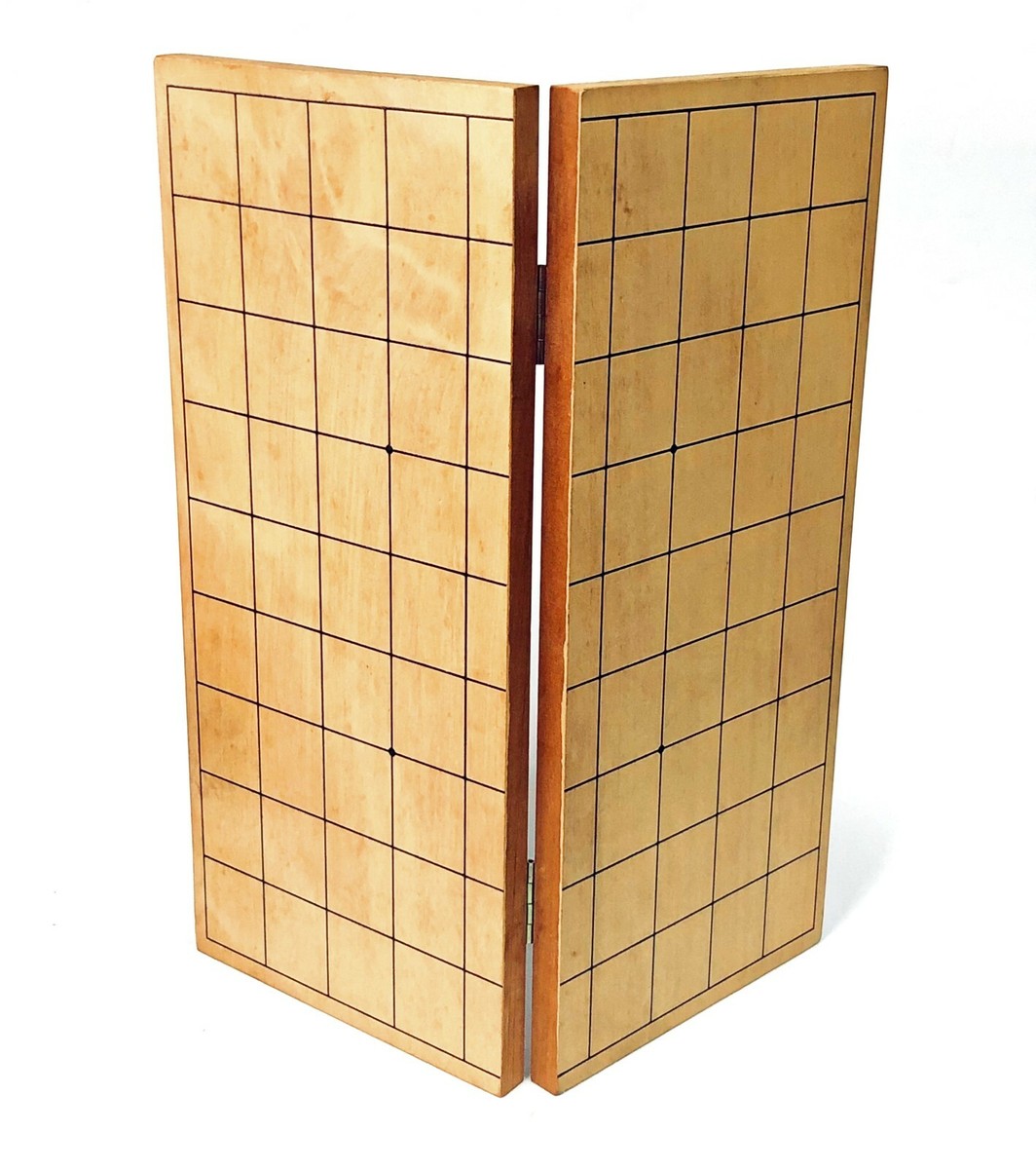 Japanese Wooden Shogi 將棋盤 Board Game Set Chess Family
