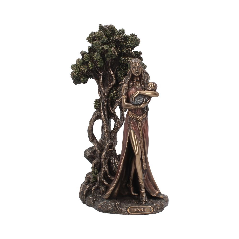 Bronzed Danu Gaelic Goddess Mother of the Gods Figurine