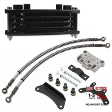 Motorcycle Engine Oil Cooler,Universal Engine Oil Cooling Kit for ATV Black