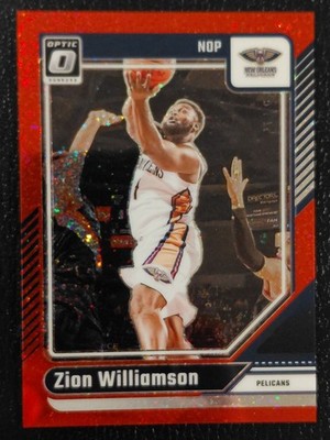 2024-25 Panini Donruss Optic Zion Williamson #173 Red Glitter Prizm /75