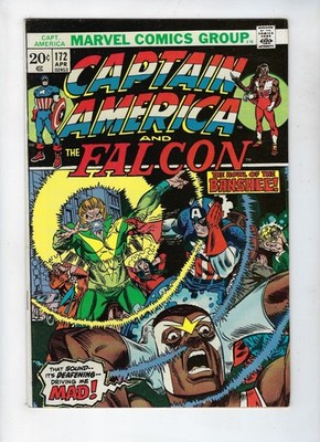 Captain America # 172 Marvel Banshee cover & app X-men app Cents Issue (1974) VF