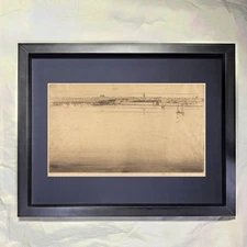 David Young Cameron "Berwick-on-Tweed" CUSTOM FRAMED Art