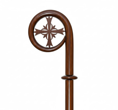 Wood CROZIER Bishop Staff Crosier Quality Craftsmanship, 72'' High Christmas G36