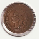 US Rare Old West 1880 Indian Head Penny Coin American Collection Shield Cent USA