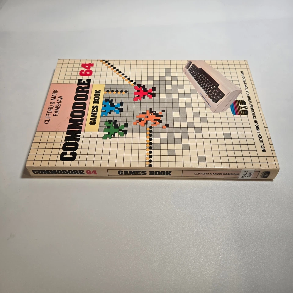 Commodore 64 Games Book Clifford & Mark Ramshaw 1983 Softcover Vintage Ex-Lib - Image 2 of 4