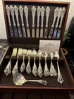 Wallace Sterling Silver Grand Baroque Flatware Set for 12 in original case