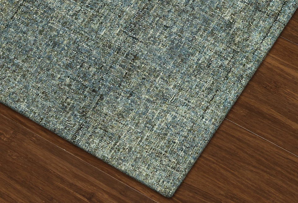 3x5 Dalyn Blue Solid Single-Color Wool Mottled Door Mat CS5 - Aprx 3' 6" x 5' 6" - Image 2 of 2