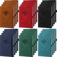 24 Pack Leather Notebook Journals Bulk 5.7" x 8.3" Harder Cover A5 Journals f...