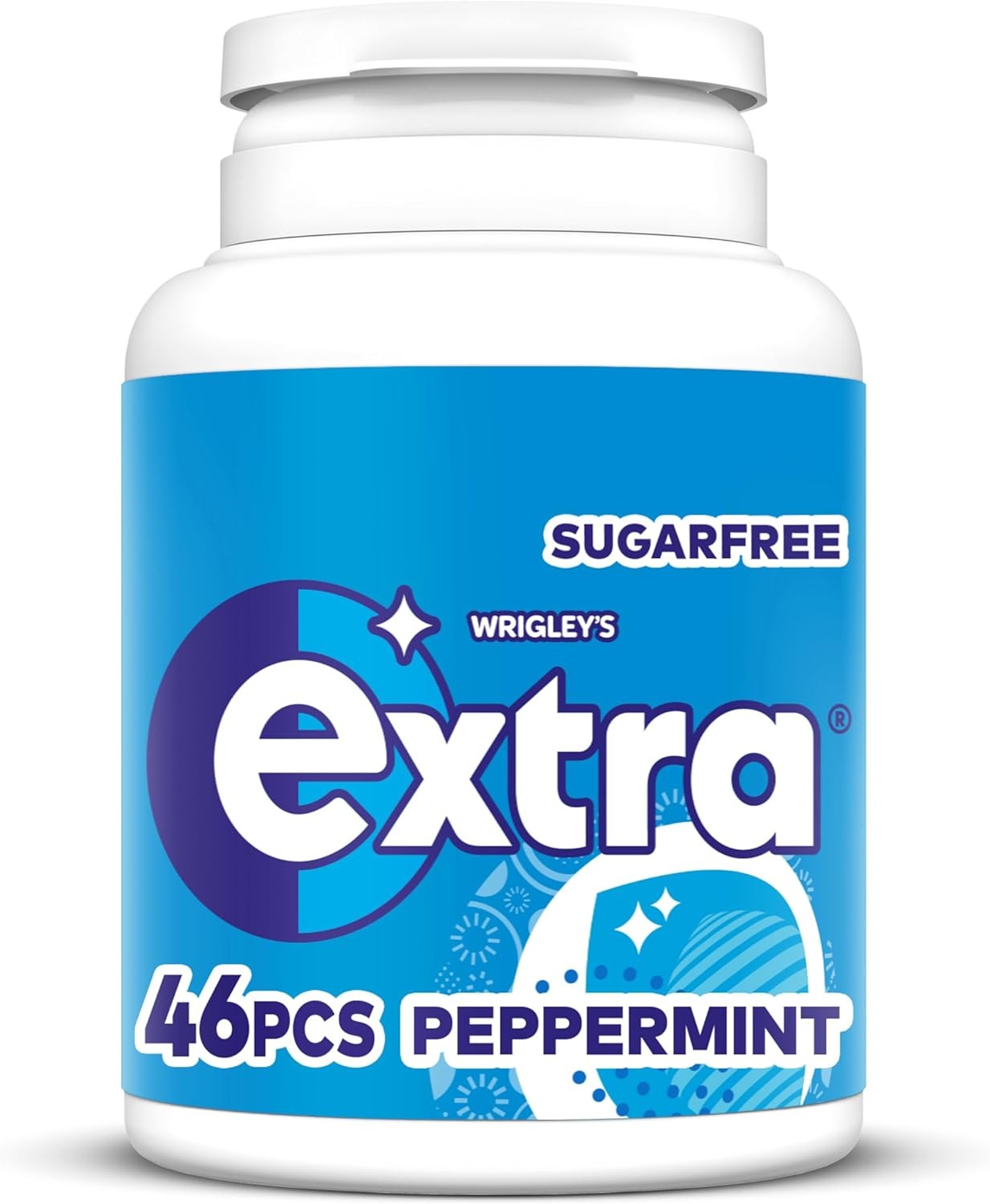 Wrigley's Extra Chewing Gum, Peppermint Flavour, 46 pieces, Sugar Free Chewing